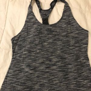 Black and Gray Athletic Racerback Women’s Tank
